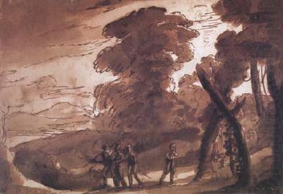 Landscape with Figures Before (mk17), Claude Lorrain